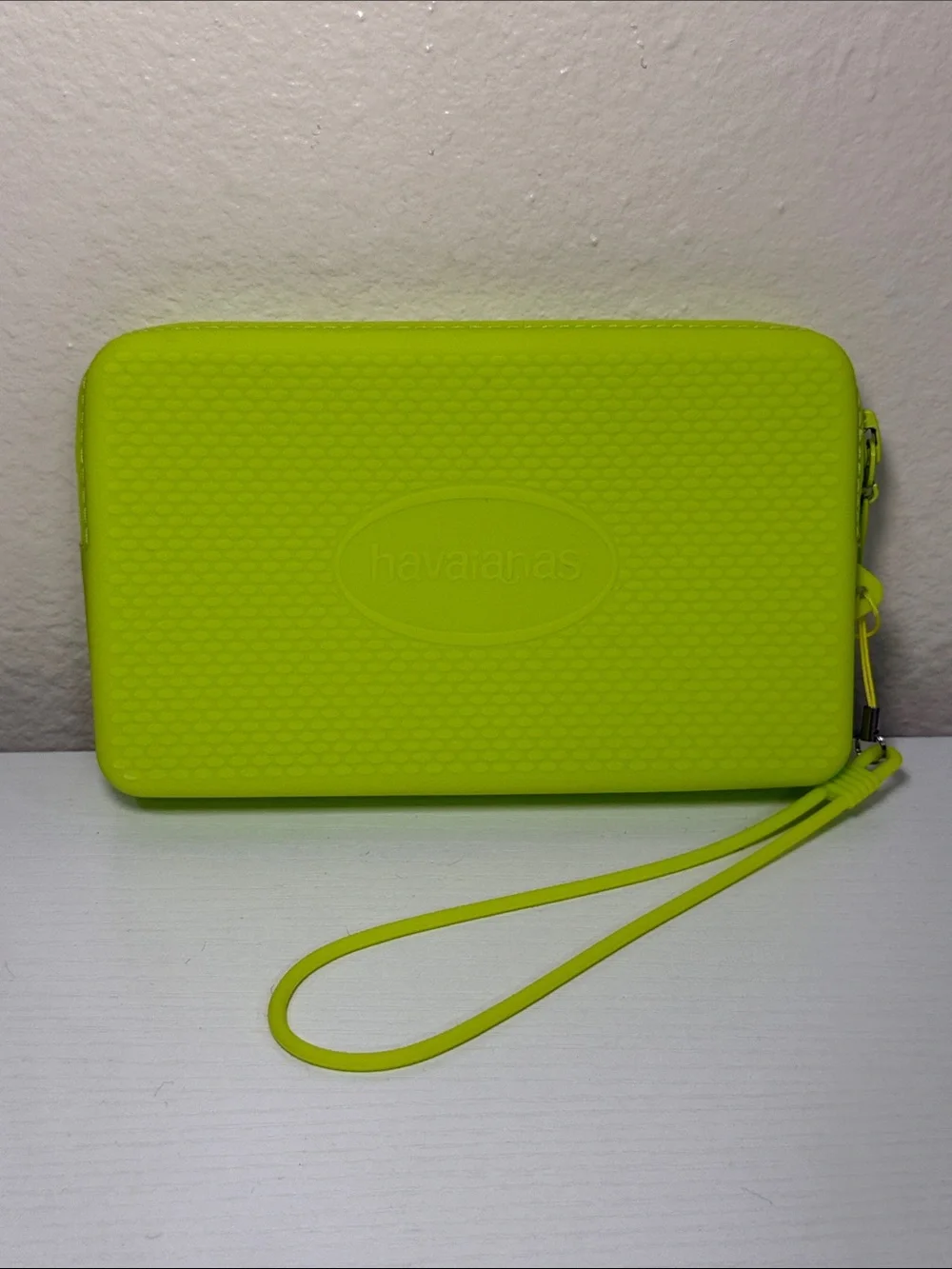 Havaianas Neon Lime Green Mini Bag Wristlet Clutch